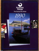 Faroe Islands 1990 Official Yearbook With Stamps 1990, Mint NH, Various - Yearsets (by Country) - Non Classés