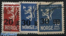 Norway 1927 Definitives, Overprints 3v, Unused (hinged) - Unused Stamps