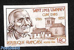 France 1986 J.M.B. Vianney 1v, Imperforated, Mint NH, Religion - Churches, Temples, Mosques, Synagogues - Religion - Neufs