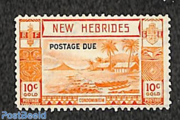 New Hebrides 1938 10c, Postage Due, Stamp Out Of Set, Unused (hinged), Transport - Ships And Boats - Andere & Zonder Classificatie