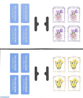 Hungary 2007 Flowers, 2 Booklets S-a, Mint NH, Nature - Flowers & Plants - Stamp Booklets - Ongebruikt