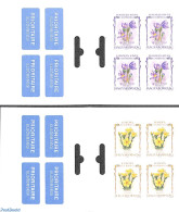 Hungary 2007 Flowers, 2 Booklets S-a, Mint NH, Nature - Flowers & Plants - Stamp Booklets - Nuevos