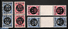 Netherlands 1924 Postage Due 4 Pairs, Cancelled, Used Or CTO - Autres & Non Classés