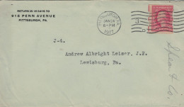 915 Penn Ave. Pittsburgh 1917 Leiser Lewisburg - Schermack - Brieven En Documenten