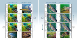 ROMANIA 2024 - Europa CEPT - Underwater Fauna & Flora - FISH - Minisheet Of 5 Stamps + 1 Label + 2 Tabs   MNH** - 2024