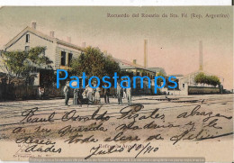 230034 ARGENTINA ROSARIO SANTA FE REFINERIA ARGENTINA & RAILROAD POSTAL POSTCARD - Argentine