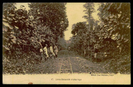 SÃO TOMÉ E PRÍNCIPE - Linha Decauville N'uma Roça. ( Editor José Pimenta. Limª Nº 17) Carte Postale - Sao Tome Et Principe