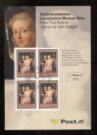 "OESTERREICH" 2005, Mi. 2519 "Rubens" 4er-Block Auf Sonderkarte Mit Ersttags-SSt. (L2191) - Lettres & Documents