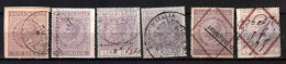 ITALY. 6 FISCAL TAX REVENUE STAMPS  1860s USED - Fiscaux