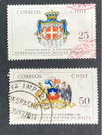 Chile - COAT OF ARMS 1983 Stamps, 25 & 50 Peso Used - Chili