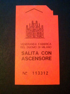 Ticket D'entrée Duomo Di Milano, Italia / Dôme De Milan, Italie - Eintrittskarten