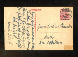 "DANZIG" 1920, Postkarte Mi. P 7 Mit Stegstempel "DANZIG" (L2212) - Ganzsachen