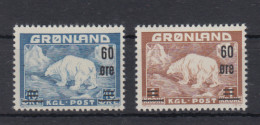 Greenland 1956 - Michel 37-38 MNH ** - Nuevos
