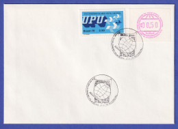 Brasilien FRAMA Sonder-ATM UPU 1979 Wert 00,50 Cr$ Auf Beleg ,  Sonder-O 21.9.79 - Franking Labels