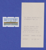 ATM Sanssouci Typ K Wert 10Pfg ** Mit ET-AQ 19.5.93 MÜNCHEN 2 - Timbres De Distributeurs [ATM]