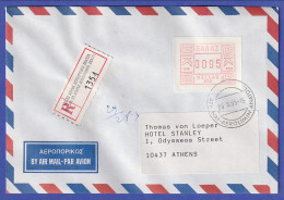Griechenland Frama-ATM 1. Ausg. 1984 Nr. 002 Wert 0095 Auf R-Bf O AthenFlughafen - Timbres De Distributeurs [ATM]