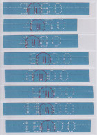 Estland / Estonia 1991 Lochstreifen-Marken / Perfo-Strips Tartu Dkl-blau Set Cpl - Estonie