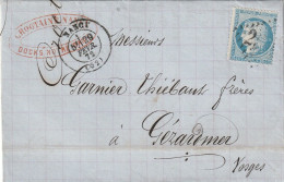 Lettre De Nancy à Gérardmer LAC - 1849-1876: Période Classique