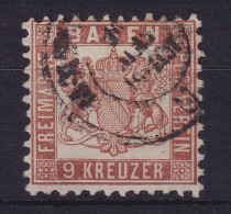 Baden 9 Kreuzer Hellbraun Wappen Mi.-Nr. 20 A Gestempelt Gepr. PFENNINGER - Used