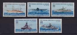 Türkei 1965 Kriegsschiffe Türkische Marine Mi.-Nr. 1971-1975 ** - Andere & Zonder Classificatie