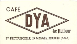 BUVARD CAFE  DYA  , Ets Decourcelle A Bethune Pas De Calais , Produit Alimentaire , - Levensmiddelen