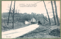 CPA Vue Très Rare - AISNE - GANDELU - RUE DE CHAMPDIEU ET VUE PANORAMIQUE DU CHATEAU DE MONYMORENCY - - Other & Unclassified