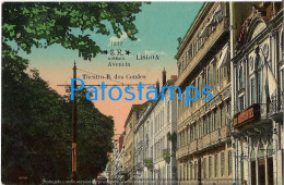 230050 PORTUGAL LISBOA AVENUE TRAMWAY & THEATER R. DOS CONDES POSTAL POSTCARD - Other & Unclassified