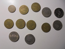 12 Tunesien Münzen 20 Millim 1380 1960, 5x100 Millim 1380 1960, 100 Millim 1996, 1 D - Tunisia