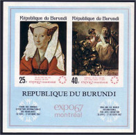 Burundi Montreal Expo 67 Imperforate Non Dentelé Van Eyck Rembrandt MNH ** Neuf SC (A50-101b) - 1967 – Montreal (Canada)