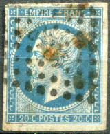 FRANCE - Y&T  N° 14B (o)...gros Points - 1853-1860 Napoléon III.