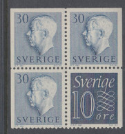 Sweden 1957 - Combinations From Booklets, Mint Never Hinged ** - Unused Stamps