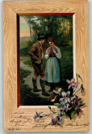 39527841 - Paar Tracht Blumen Passepartout Verlag Neuber Nr.41 - Doecker, E.