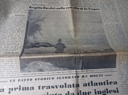 STAMPA SERA 19/6/1964 BRIGITTE BARDOT PROVAGLIO D’ISEO ORNELLA VANONI VALPRATO - Altri & Non Classificati