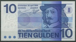 Niederlande 10 Gulden 1968, KM 91 B, Frans Hals, Kassenfrisch (K774) - 10 Florín Holandés (gulden)