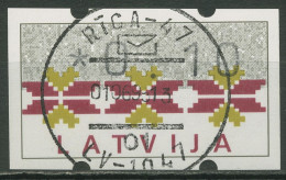 Lettland 1994 Automatenmarken Ornamente Einzelwert ATM 1 Gestempelt - Lettonie