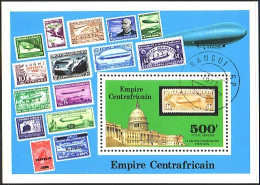 Centrafrique Zeppelin ( A51 464a) - Stamps On Stamps