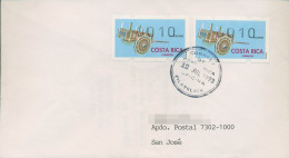 Costa Rica 1993 Automatenmarken Auf Ersttagsbrief ATM 1 FDC (X80233) - Costa Rica