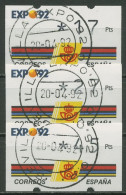 Spanien 1992 Automatenmarken EXPO Sevilla Satz 17/27/45 ATM 2.1 S4 Gestempelt - Used Stamps