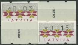 Lettland 1994 Automatenmarken 0,03/0,05/0,10/0,15, ATM 1 S 1 Mit Nr. Postfrisch - Latvia