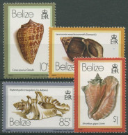 Belize 1980 Meeresschnecken 459/67 II Postfrisch, 4 Werte, Kleine Fehler - Belize (1973-...)