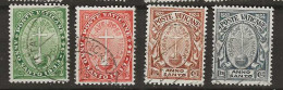 1933  USED Vaticano Mi 17-20 - Gebruikt