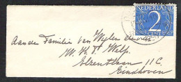NEDERLAND Condoleancekaart In Enveloppe Visitekaart Model 1950 - Brieven En Documenten