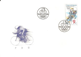 FDC 405 Czech Republic Olympic Games Athens 2004 Cycling - Sommer 2004: Athen