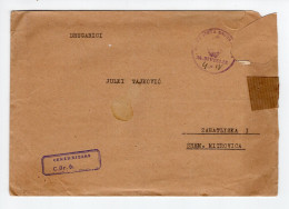 3.4.1945. YUGOSLAVIA,PARTIZAN MAIL,CENSOR,36 DIVISION,FROM FRONT LINE,AUSTRIA? DAMAGED COVER TO SERBIA,LETTER INSIDE - Cartas & Documentos