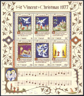 Saint Vincent Music Angels Musique Anges Noel Christmas 1977 MNH ** Neuf SC (A52-26) - Kerstmis