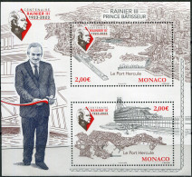 Monaco 2023. Rainier III Centenary: Port Hercule (MNH OG) Souvenir Sheet - Ungebraucht