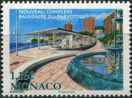 Monaco 2023. Larvotto Seaside Complex Inauguration (MNH OG) Stamp - Unused Stamps