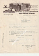 Convocation Du Baron De Montpellier Administrateur De La Brasserie Moulins à Vapeur De Marchienne-Au-Pont 15 Juin 1946 - 1900 – 1949