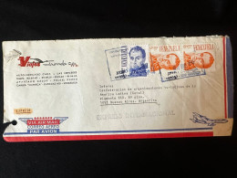 C) 1997. VENEZUELA. AIRMAIL ENVELOPE SENT ARGENTINA. MULTIPLE STAMPS OF SIMÓN BOLÍVAR. XF - Venezuela