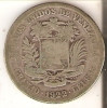 MONEDA DE PLATA DE VENEZUELA DE 2 BOLIVARES DEL AÑO 1922  (COIN) SILVER,ARGENT. - Venezuela